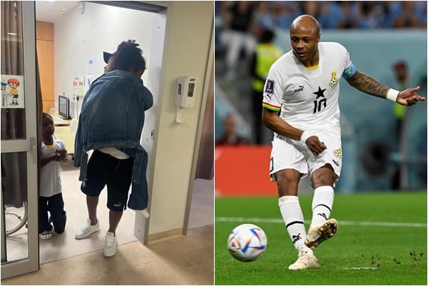 迦納隊長罰阿尤（Andre Ayew）丟12碼球，女兒竟「激動昏厥」被送醫。合成照片