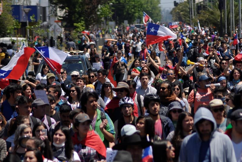 Protest against Chile's government in Concepcion