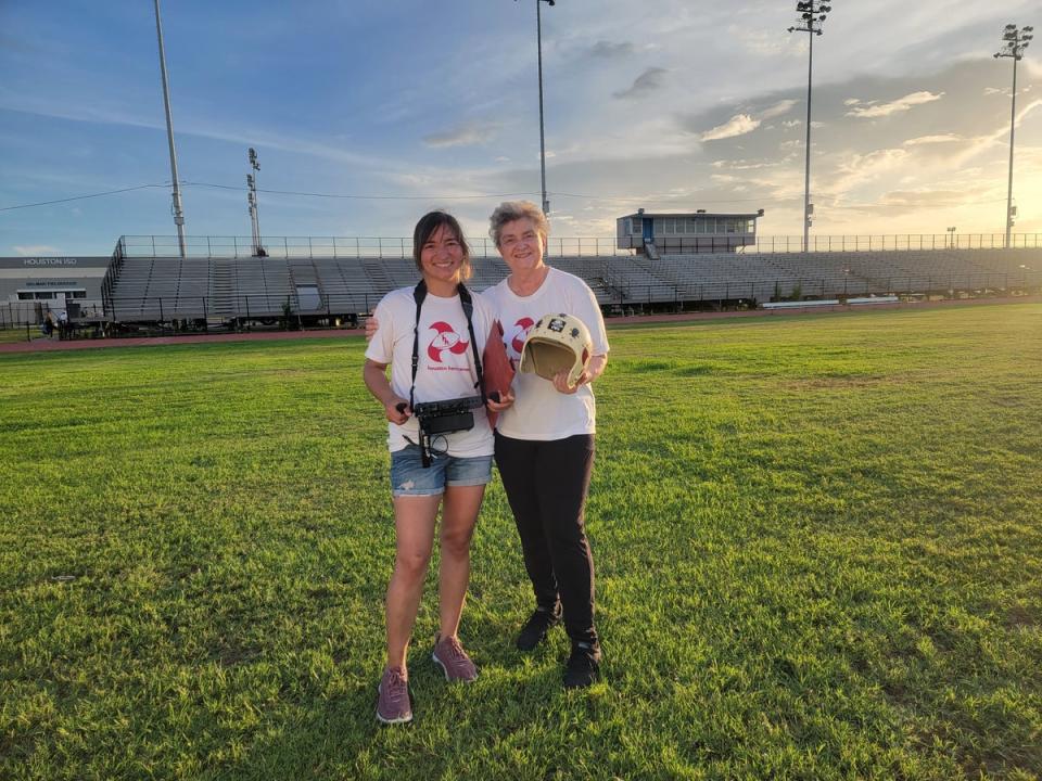 Olivia Kuan, left, filmed a documentary about The Herricanes, the team on which her mother, Basia, right, played during the 1970s (Olivia Kuan/Fletcher Wolfe)