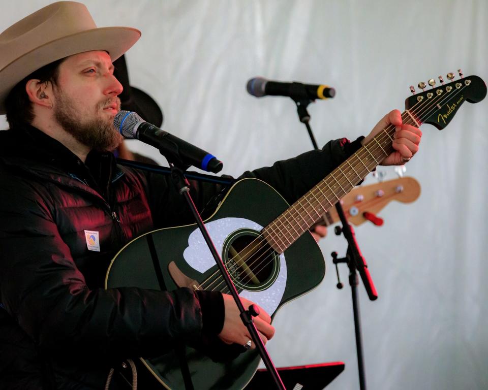 Ward Hayden of the Ward Hayden and The Outliers Band performs during the Fair Saturday event in Quincy on Saturday, Nov. 30, 2019. (E. Gene Chambers/For The Patriot Ledger)