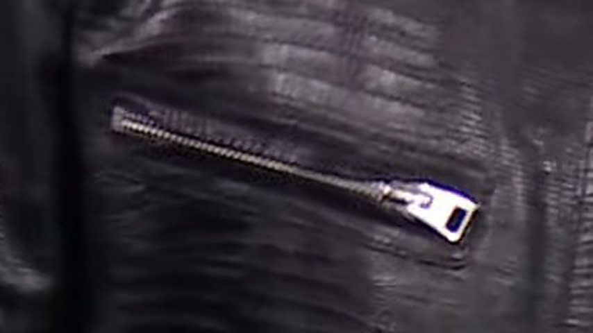 close-up of jensen's zipper