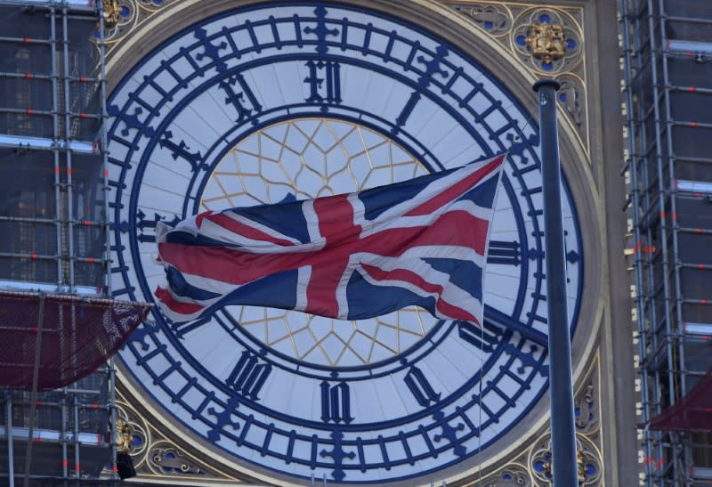 FILE PHOTO: A face of the Big Ben clock tower is seen at The Houses of Parliament in London