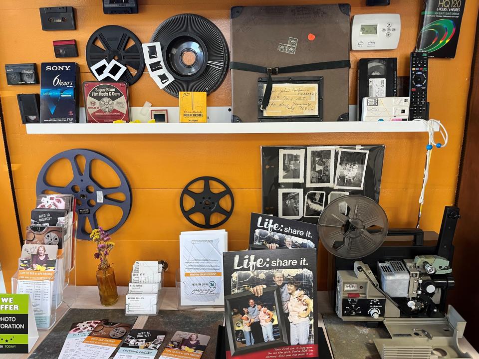 Some of the old photo and film equipment used by Fleetwood Photo/the Print Refinery on Bearden Hill is shown inside the store.