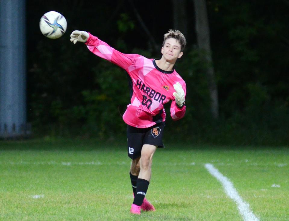 Harbor Springs keeper Greyson Rife has helped the Rams be stout on the back end all season and was in goal Thursday when the Rams set a new program record for shutout victories in a season with 11.