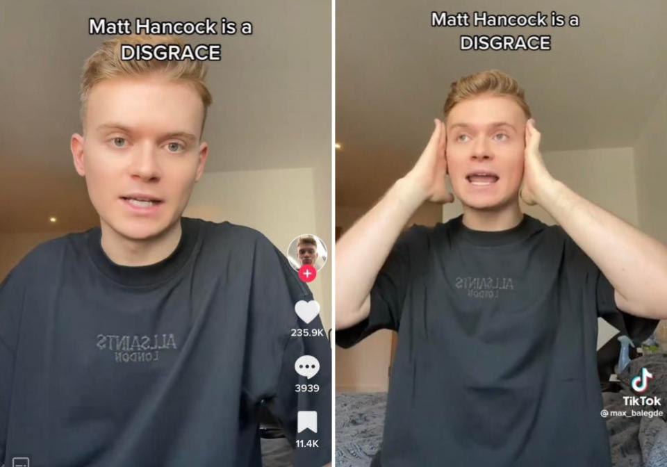 Lancashire Telegraph: Screenshots from Max Balegde's video on TikTok