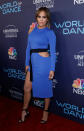 <p>J Lo hielt sich mit diesem blauen Kleid von David Koma an eine bewährte Formel: hauteng und ausgeschnitten. <br>[Bild: Reuters] </p>