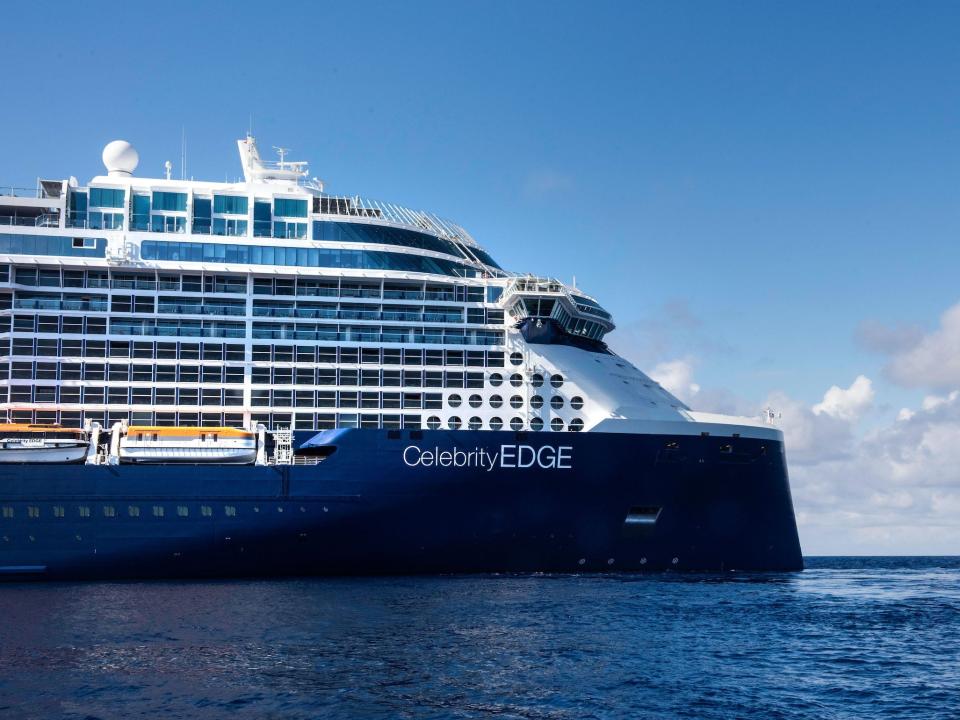 the Celebrity Edge cruise ship at sea