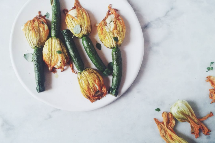 Les fleurs de courgette farcies