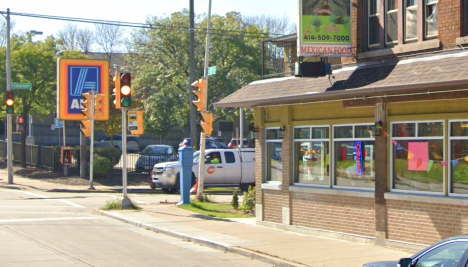 The corner of S. 13th St. and W. Cleveland Ave. in Milwaukee, where Clifton Blackwell, 64, threw acid in the face of Mahud Villalaz the night of Nov. 1, 2019.