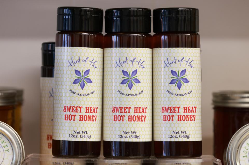 One of the many offerings, Sweet Heat Hot Honey at The Hive Beetique.