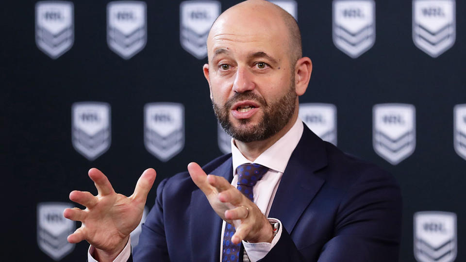Pictured here, former NRL CEO Todd Greenberg.