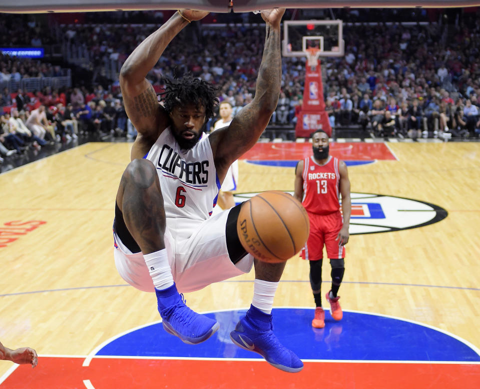 DeAndre Jordan throws down what the Clippers were know for. (AP)