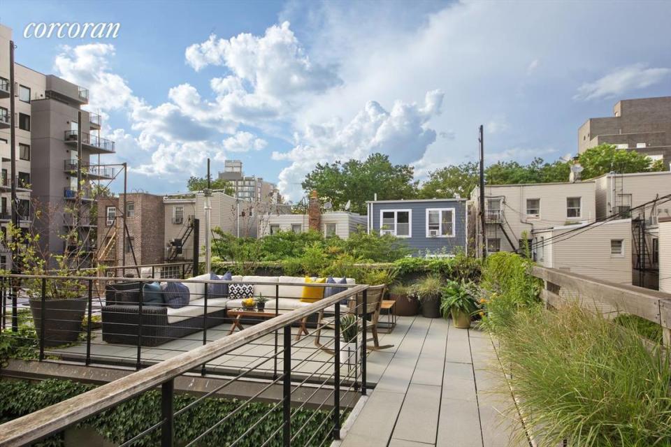 Roof terrace of Steve Burns’ Brooklyn home.