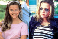 <b>Reese Witherspoon</b><br> "Cruel Intentions" notwithstanding, Witherspoon actually debuted her bad side in "Freeway" (1996) as a juvenile delinquent who finds herself fending off a serial killer played by Kiefer Sutherland. But before that she was a pretty innocent farm kid in 1991's "The Man in the Moon."