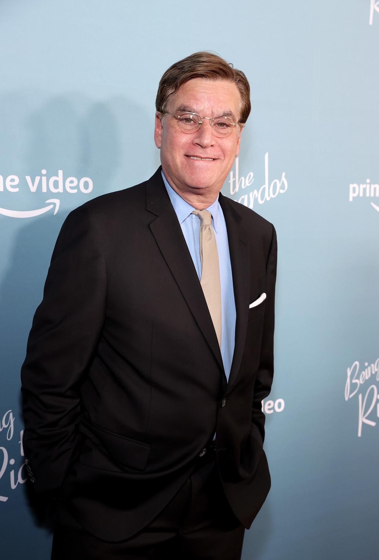 Aaron Sorkin attends the premiere of "Being The Ricardos" on Dec. 6, 2021 in Los Angeles.