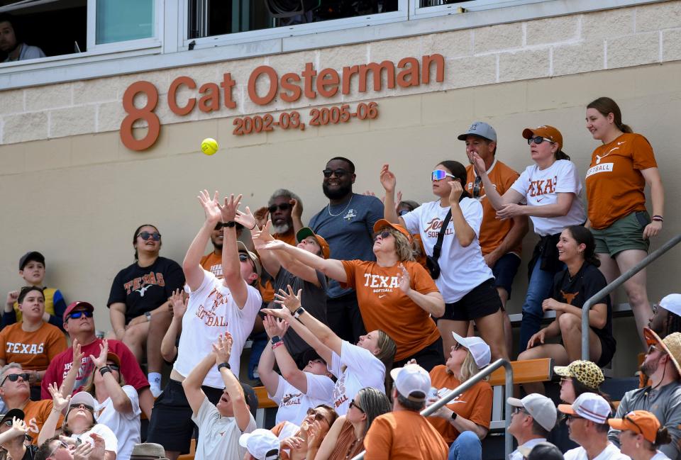 Texas hosts Oklahoma, Sunday, April 7, 2024, at McCombs Field in Austin.