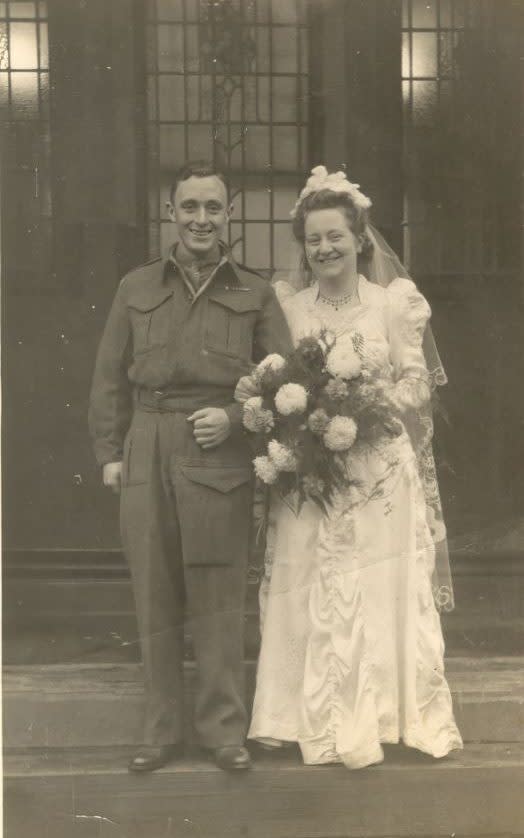 Jack Jennings on the day of his marriage to Lillian