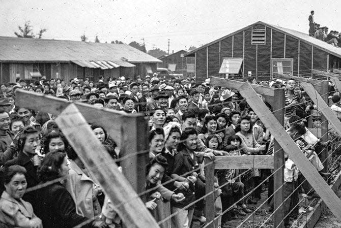 While the internment camps were being built, some Japanese-Americans were held in crowded temporary camps like this one in Santa Anita, Calif. U.S. Rep. Jay Obernolte has introduced a bill to protect and promote the history of Japanese American internment during World War II.