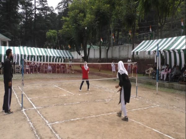 A girls Badminton tournament was organized by the Indian Army in Baramulla, J&K. (Photos/ANI)