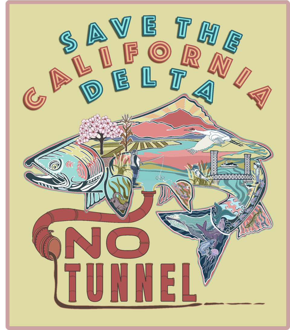 Artist Amanda Smith and awareness groups advocate against the state’s proposal for a Delta tunnel.