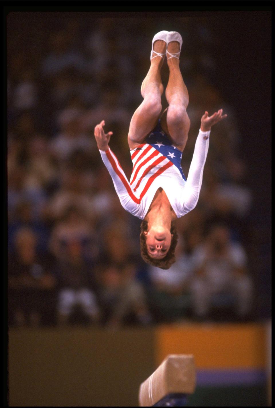 Mary Lou on the balance beam