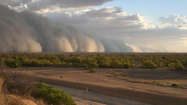 Residents say the dust storm was followed by strong wind. Source: Maggie den Ronden