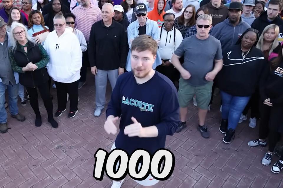 MrBeast helps 1,000 blind people see