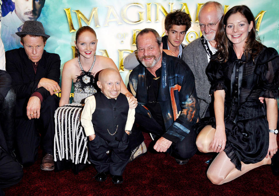 The Imaginarium Of Doctor Parnassus UK Premiere 2009 Tom Waits, Lily Cole, Verne Troyer, Terry Gilliam, Andrew Garfield, guest and Amy Gilliam