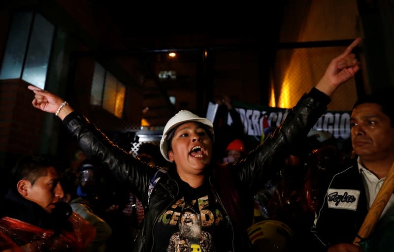 Protest against Bolivia's President Evo Morales in La Paz