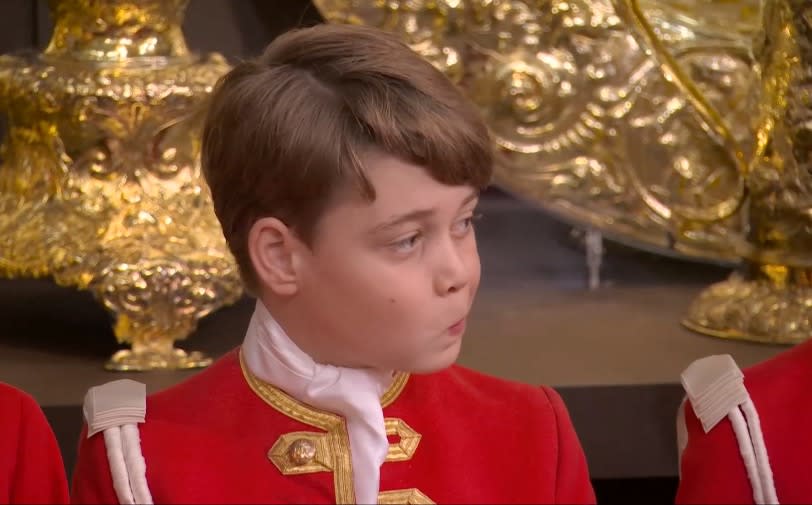 喬治王子雖然是大哥哥，但都有搞笑表情。