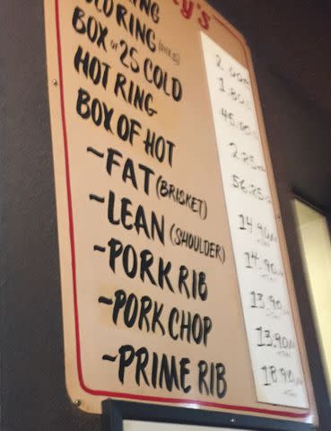 emThe menu board at Smitty's puts a touch of marketing spin on