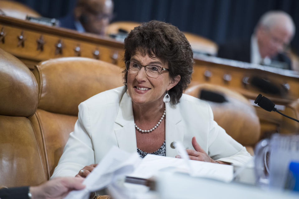 UNITED STATES - JULY 12: Rep. Jackie Walorski, R-Ind., is seen before a House Ways and Means Committee markup in Longworth Building on July 12, 2018. (Photo By Tom Williams/CQ Roll Call)