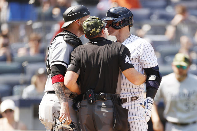 Yankees' Josh Donaldson thrown out at first after going into home