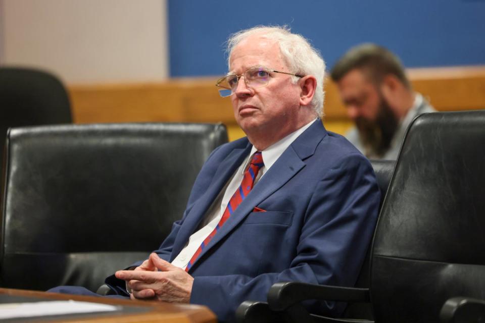 John Eastman sits in Fulton Superior Court in Atlanta during a hearing in January 2023 (Getty Images)