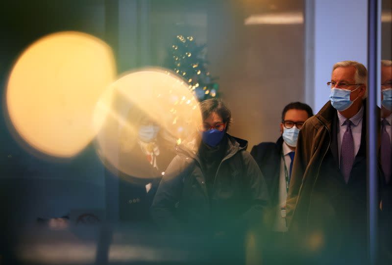 EU chief negotiator Michel Barnier arrives for Brexit talks in London