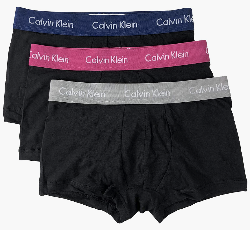 Calvin Klein Men's Cotton Stretch Multipack Low Rise Trunks. PHOTO: Amazon