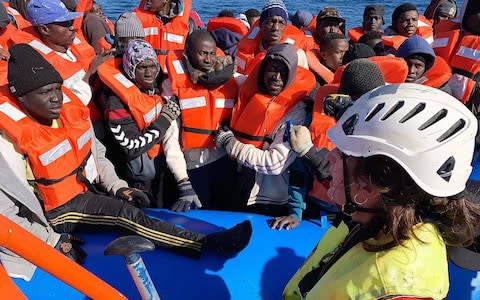 Migrants rescued in the Mediterranean by an NGO - Credit: Paul Lovis Wagner