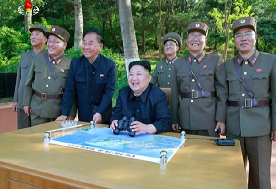 <em>Kim Jong Un has threatened a ‘thousand-fold’ response on America (AP)</em>