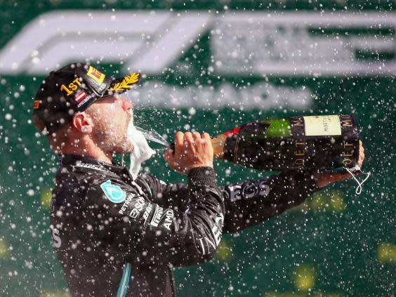 Valtteri Bottas celebrates winning the Austrian Grand Prix (Getty)