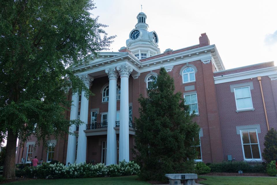 The Rutherford County Courthouse sits in the middle of the historic square on Wednesday, June 29, 2022, in Murfreesboro, Tennessee.