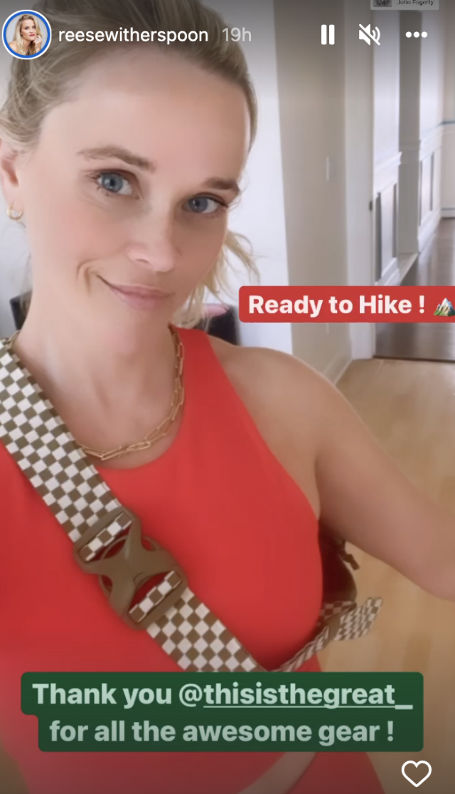 Ready to hike': Reese Witherspoon wears red-hot hiking outfit