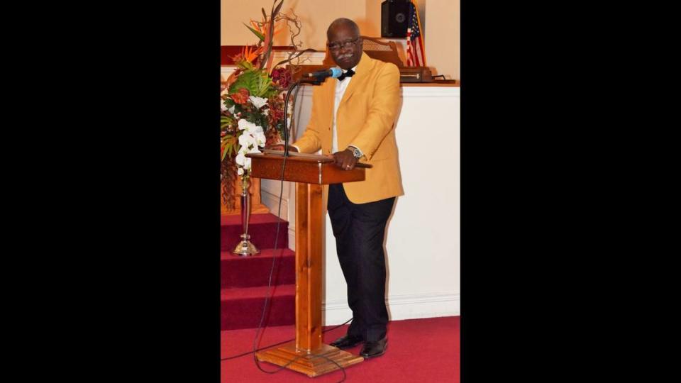 David Taylor, the second Black firefighter hired by the Charlotte Fire Department, spoke at Hazel Erwin’s funeral on Monday, May 16. 