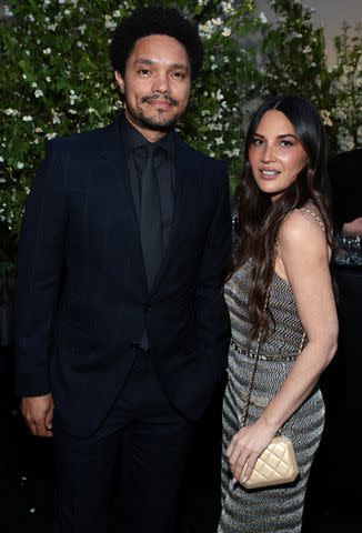 <p>Dimitrios Kambouris/WireImage</p> Trevor Noah and Olivia Munn