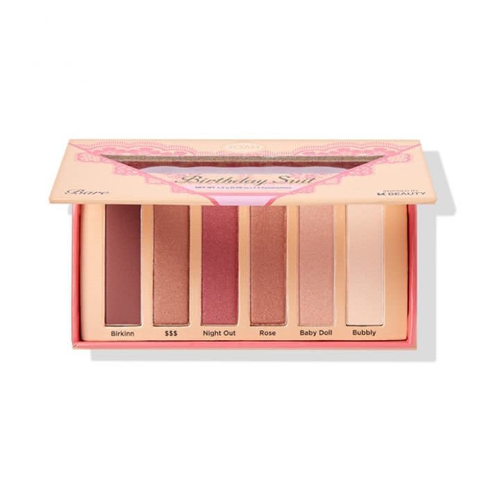 <strong>"For a more affordable option, I love the Joah Beauty eyeshadow palette in Birthday Suit. The colors are so wearable, [and it] can be used for day and night options. I really love the warm/pink undertones right now. It&rsquo;s a gift you can be sure everyone will love." <br /><br />-- Jenna Kristina</strong><br /><br /><strong><a href="https://www.cvs.com/shop/joah-birthday-suit-eyeshadow-palette-unveiled-prodid-1970045?skuId=436002" target="_blank" rel="noopener noreferrer">Get the Joah Beauty eyeshadow palette in Birthday Suit for $9.99﻿</a></strong>