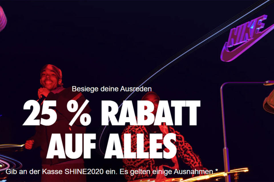 Bei Nike gibt's 25 Prozent Rabatt auf (fast) alles! (Bild: Nike)