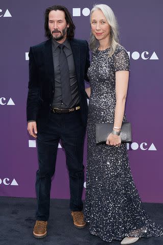 <p>Rachel Luna/WireImage</p> Alexandra Gran and Keanu Reeves in May 2019.