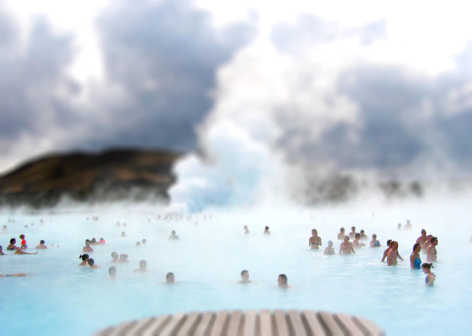 The Blue Lagoon Iceland - fake tilt shift