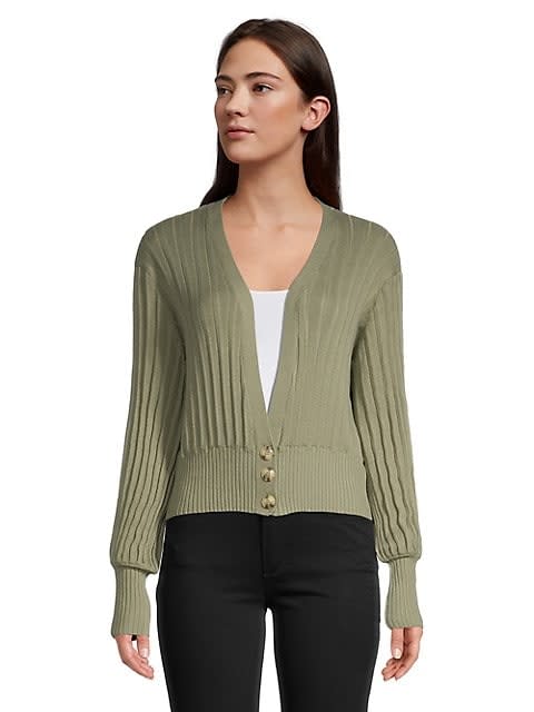 Design Lab Deep V Cardigan. Image via Hudson's Bay.