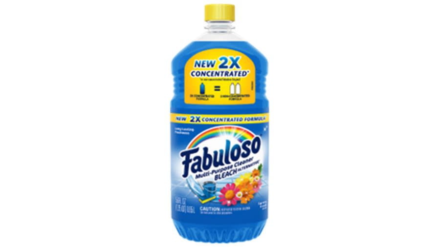 Recalled Fabuloso Multi-Purpose Cleaner Bleach Alternative 2X Concentrated Formula, Spring Fresh Scent, 56 fl oz (Photo//CPSC)