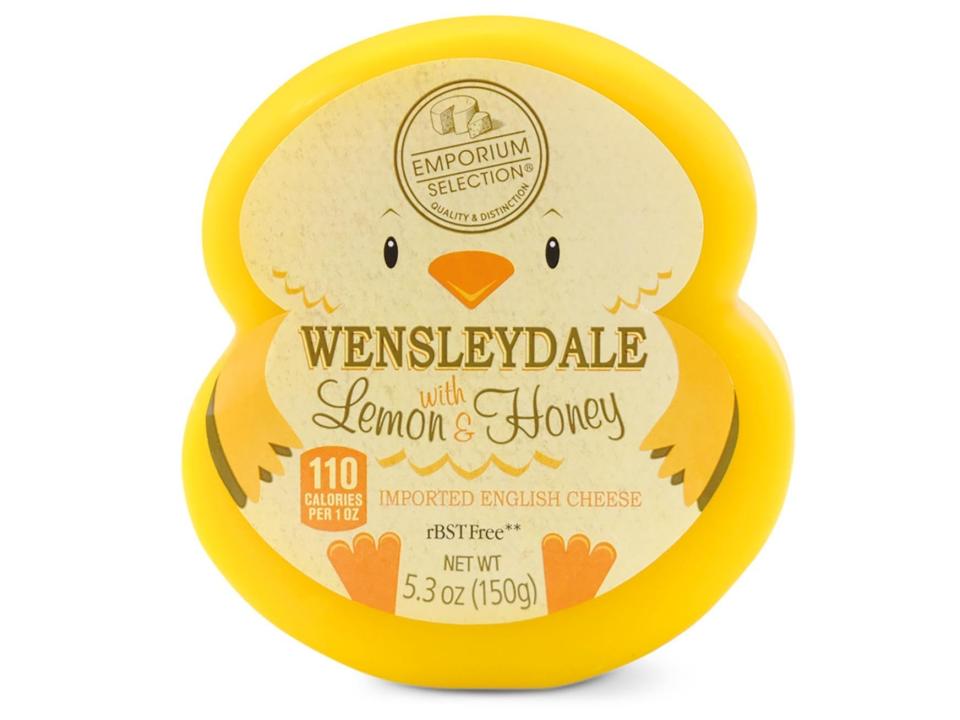 Wensyleydale chick-shaped cheese